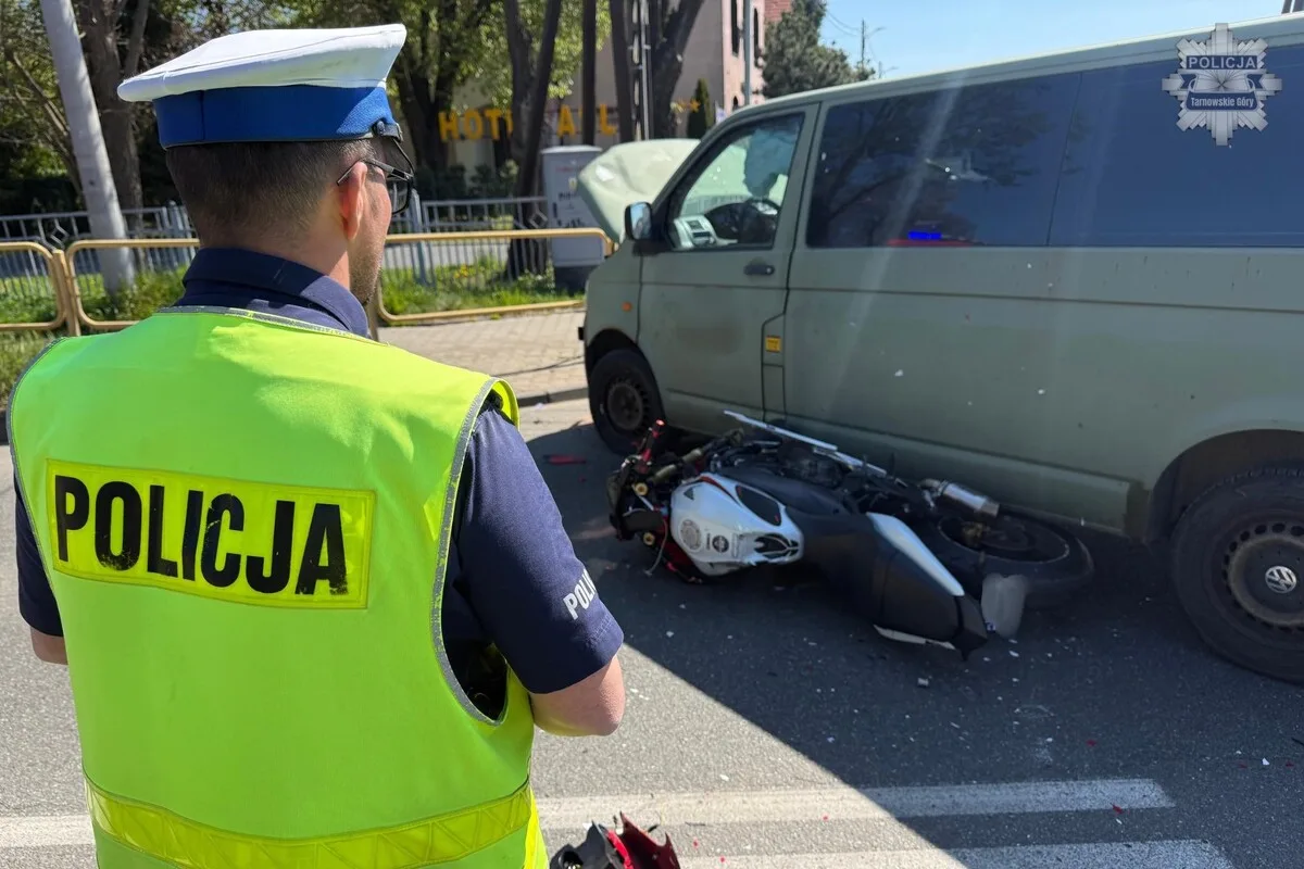 Wypadek na krajowej 11 – motocyklista ranny