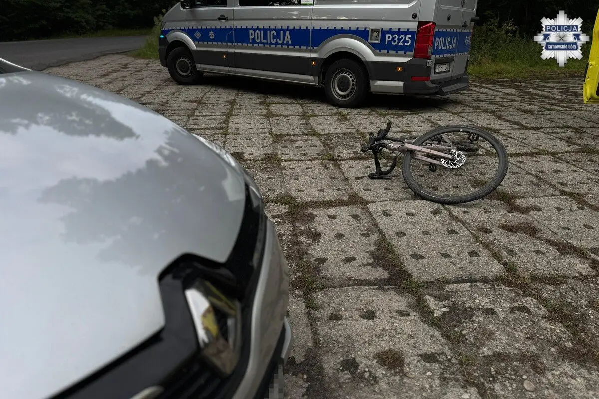 Wypadek z udziałem rowerzystki w Tarnowskich Górach