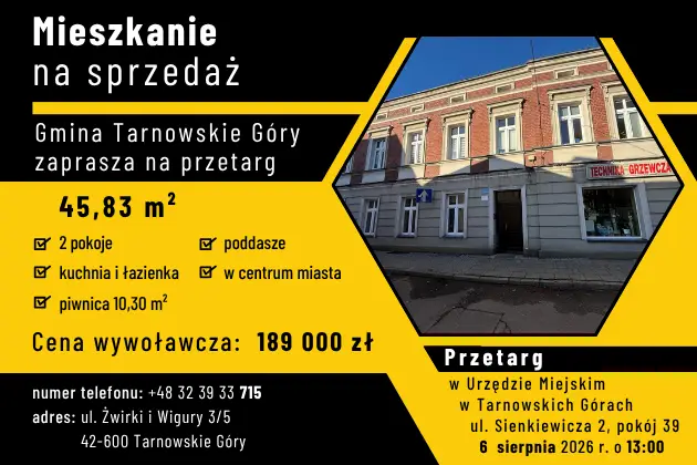 Przetarg na sprzedaż mieszkania przy Placu Żwirki i Wigury