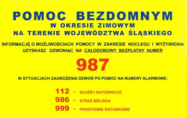 Pomoc dla bezdomnych na terenie województwa śląskiego